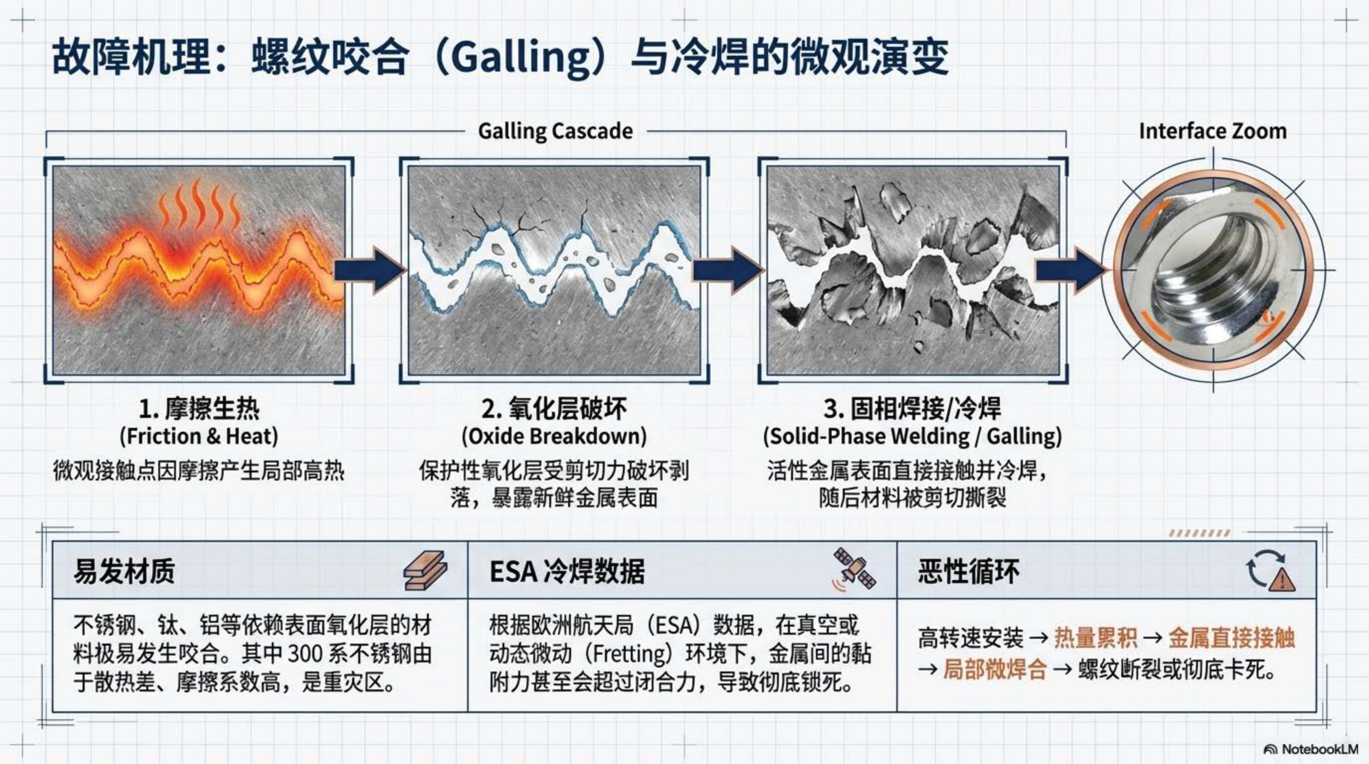 失效机理：螺纹咬合与冷焊的微观演变